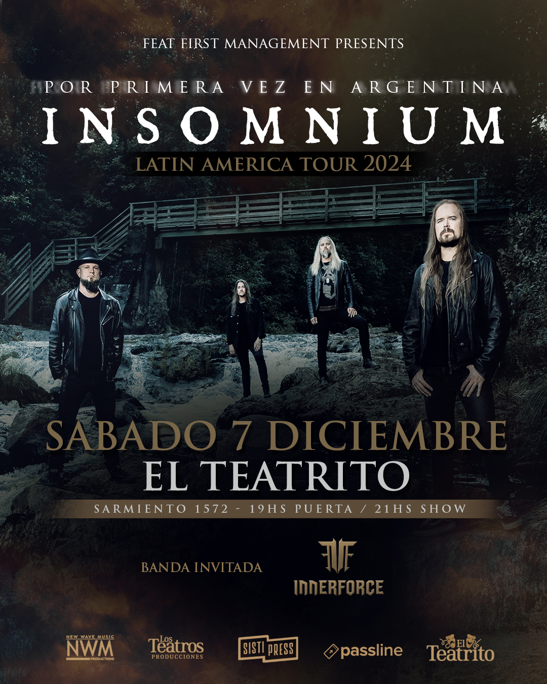 [Conciertos] Desde Finlandia, llega Insomnium por primera vez a la Argentina.