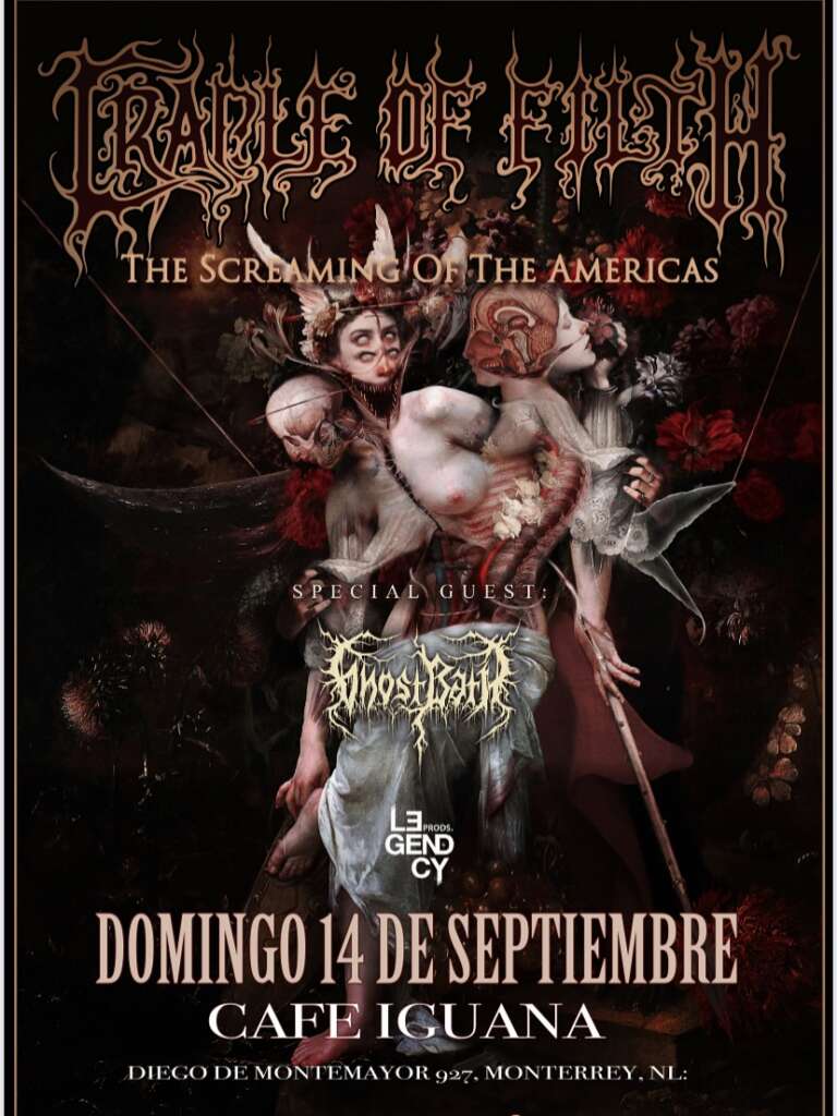 Cradle of Filth: La oscuridad regresa a Monterrey